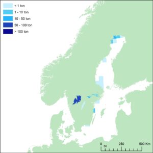 karta med landningar i Östersjön och de stora sjöarna