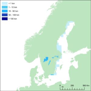 karta med landningar i Östersjön och de stora sjöarna