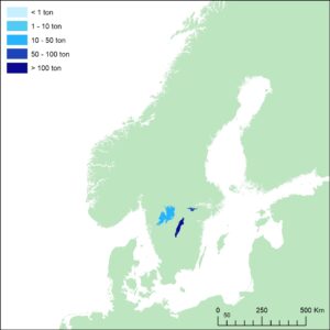 karta med landningar i de stora sjöarna