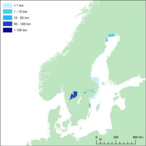 karta med landningar i Östersjön och de stora sjöarna