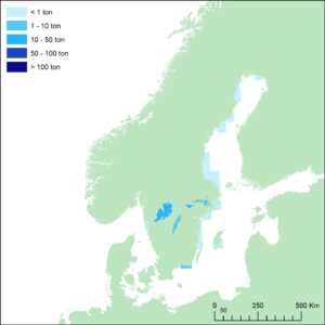 karta med landningar i Östersjön och de stora sjöarna
