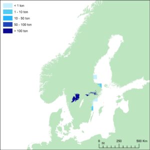 karta med landningar i Östersjön och de stora sjöarna